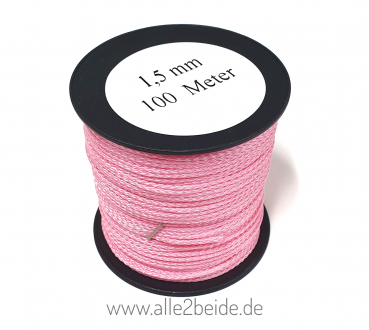 1x100m PP Kordel 1,5mm babyrosa